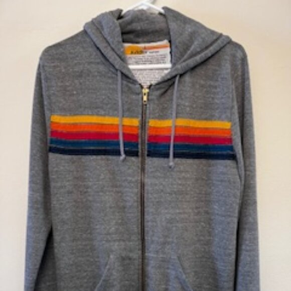 Aviator Nation 5 Stripe Hoodie - Gray - Large - Picture 4 of 11